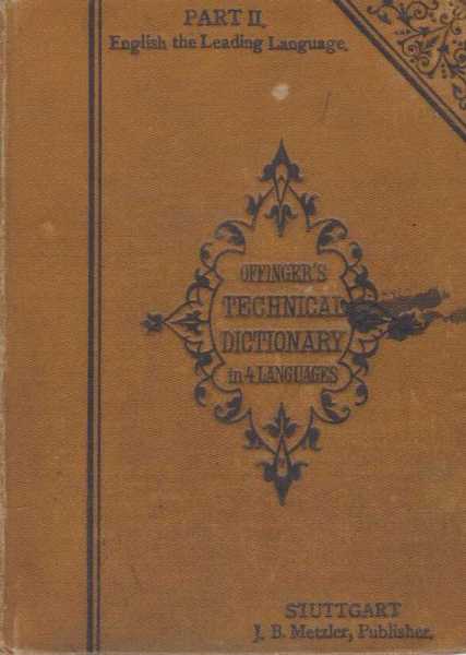 Image for Technical Pocket Dictionary in 4 Languages - Part II The Leading Language Being English