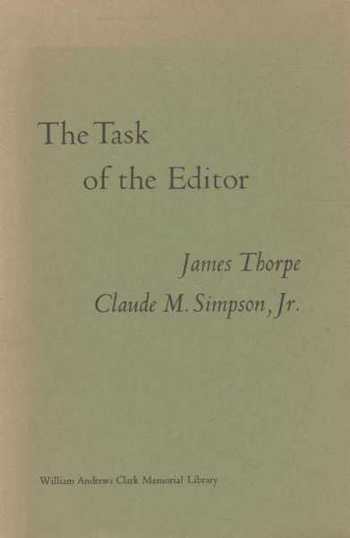 Image for The Task of the Editor