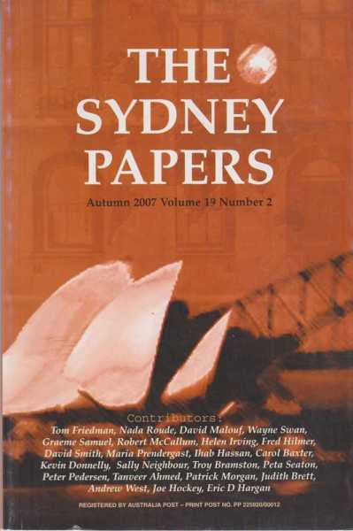 Image for The Sydney Papers Summer 2007 Volume 19 Number 2