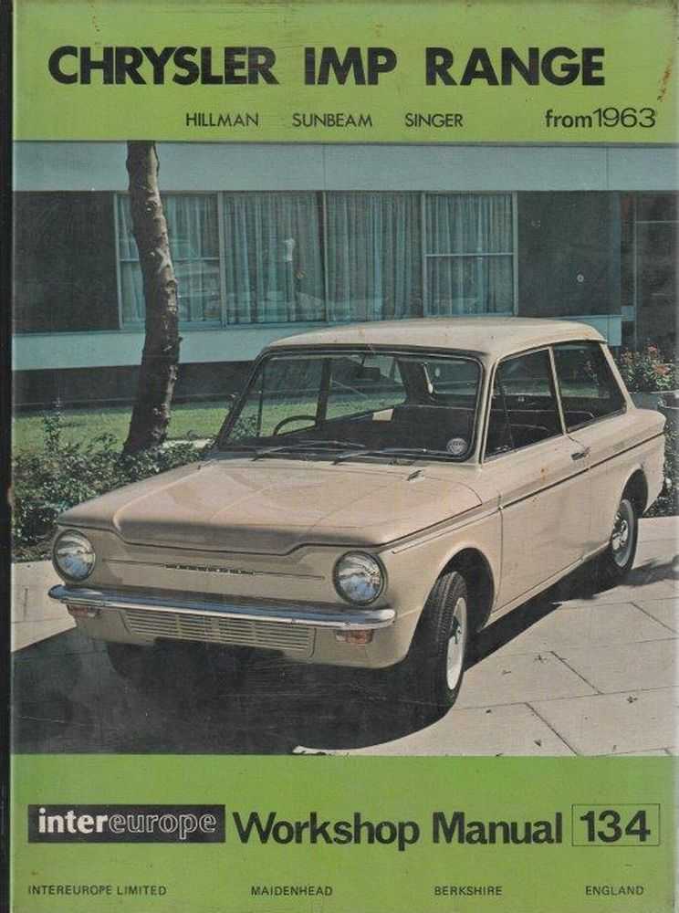 Image for Workshop Manual for Chrysler IMP Range - Hillman, Sunbeam and Singer