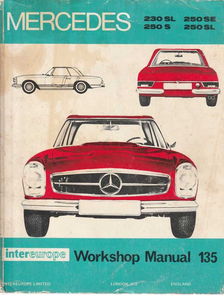 Image for Mercedes Benz 1965-1968 The 250 Series and the 230SL - 230SL; 250SL; 250S; 250SL: