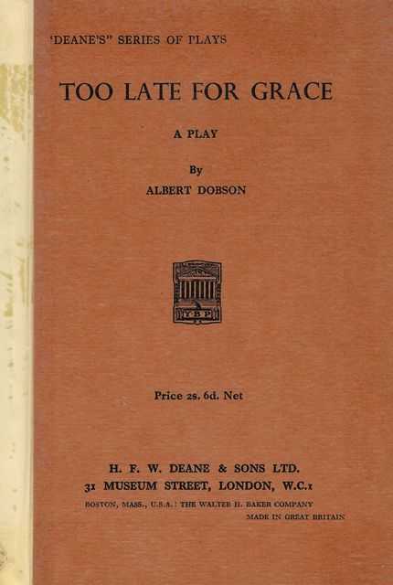 Image for Too Late for Grace - a Play